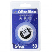 Флеш диск 64GB USB 2.0 OltraMax Drive 50 Mini белый