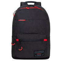 Рюкзак для мальчиков (Grizzly) арт RQL-218-1/1 черный-красный 28×41×18см