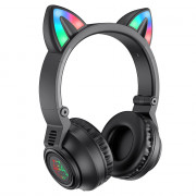Наушники беспров.BOROFONE BO18 Cat ear wireless headset Bluetooth цв.черный