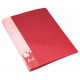 Папка скоросшиватель пружинный А4 16мм пластик 0,7мм красный, с карманом (Бюрократ) арт.PZ07PRED