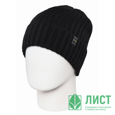Шапка зимняя для мальчика (Carrera) арт.SHM-117/FL размер 56-58 цвет черный Шапка зимняя для мальчика (Carrera) арт.SHM-117/FL размер 56-58 цвет черный