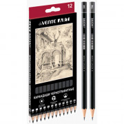 Набор карандашей чернографитных 12 штук в наборе (deVENTE) Архитектор 5Т-5М арт.5030204