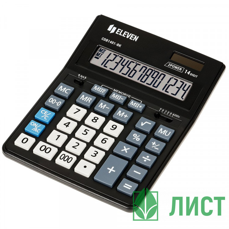 Калькулятор настольный 14 разрядов двойное питание ELEVEN Линия Бизнеса (Business Line) 205*155*28 /000/ (1401) (Ст.1)