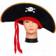 Шляпа карнавальная "Пират" с красной лентой арт.770-0234
