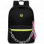 Рюкзак для девочек (Grizzly) арт.RXL-623-2/3 черный 26х38х12 см - 