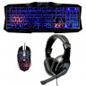 Игровой набор Oklick HS-HKM100G IMPERIAL( клавиатура,мышь,наушники) черный 1.5м мониторные