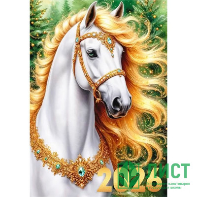 Бирка-открытка д/подарков А7 &quot;Символ года 2026&quot; арт.30001244 Бирка-открытка д/подарков А7 "Символ года 2026" арт.30001244