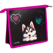 Папка школьная для тетрадей А5 на молнии (deVENTE) Cute Husky арт.8056555
