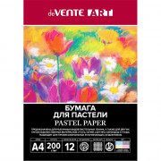 Папка для акварели А4 12 листов (deVENTE) 200 г/м2 ARTISTIC STUDIO холст 4 цвета арт.2135303