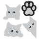 Набор светоотражающих наклеек (deVENTE) Kitten серебристо-белые арт.9083215
