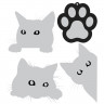 Набор светоотражающих наклеек (deVENTE) Kitten серебристо-белые 65х55 мм арт.9083215