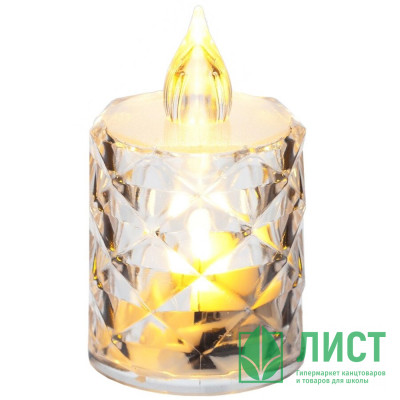 Свеча LED на батарейках (3*LR54) 3,5*6,5см арт.814004 (Ст.24) Свеча LED на батарейках (3*LR54) 3,5*6,5см арт.814004 (Ст.24)