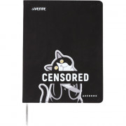 Дневник школьный гибкая обложка кожзам (deVENTE) Censored шелкография, отстрочка, ляссе арт.2020567