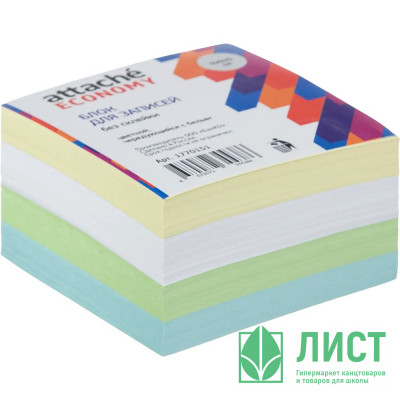 Блок для записи цветной, размер 9*9*5 не склеенный 65г/м2 (Ст.1/36) Блок для записи цветной, размер 9*9*5 не склеенный 65г/м2 (Ст.1/36)