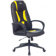 Кресло геймера пластик/кожзам Zombie 8 черный/желтый