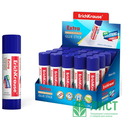 Клей-карандаш 21г ErichKrause Extra арт.2368 (Ст.20/480) Клей-карандаш 21г ErichKrause Extra арт.2368 (Ст.20/480)