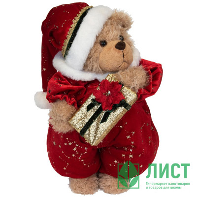 Игрушка декор. &quot;Медведь в колпаке&quot; 40см в красной шубке арт.92787 Игрушка декор. "Медведь в колпаке" 40см в красной шубке арт.92787