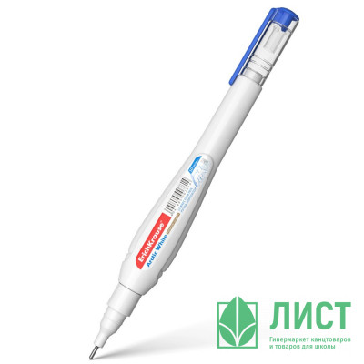 юКорр. ручка 10мл ERICH KRAUSE Arctic White арт.781 (Ст.12) юКорр. ручка 10мл ERICH KRAUSE Arctic White арт.781 (Ст.12)