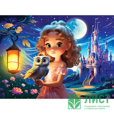 Пазл 160 элементов Принцесса с совой (РК) арт.П160-9475 Пазл 160 элементов Принцесса с совой (РК) арт.П160-9475