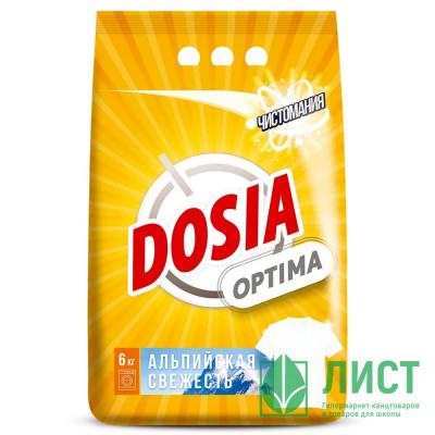 Стиральный порошок Dosia Optima 6000г автомат Альпийская свежесть Стиральный порошок Dosia Optima 6000г автомат Альпийская свежесть