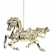 Украшение декоративное "Лошадка золотая" 11,5см арт.86722