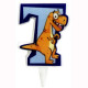 Свеча ЦИФРА Динозавр "7" 05см арт.6067816
