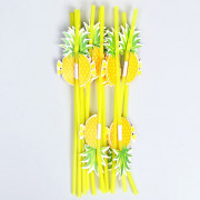 Трубочки для коктейля "Ананас" 12шт/наб. арт.730943