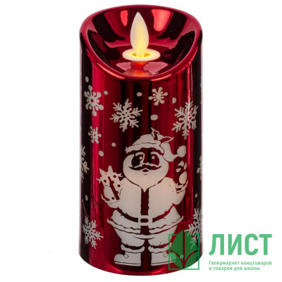 Свеча LED на батарейках (3*ААА) "Красный Дед Мороз" 14,5*7,5см арт.812877 Свеча LED на батарейках (3*ААА) "Красный Дед Мороз" 14,5*7,5см арт.812877
