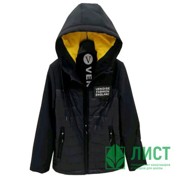 Куртка осенняя  для мальчика (VENEDISE) арт.89608 размерный ряд 36/140-44/170 цвет черный Куртка осенняя  для мальчика (VENEDISE) арт.89608 размерный ряд 36/140-44/170 цвет черный