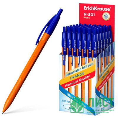 Ручка шар. автомат (ErichKrause) Orange Matic н/проз.корп. синий арт.1 (Ст.50) Ручка шар. автомат (ErichKrause) Orange Matic н/проз.корп. синий арт.1 (Ст.50)