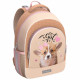 Рюкзак для девочки школьный (ErichKrause) ErgoLine Corgi Puppy бежевый 28x39x14 см арт.60094