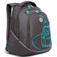 Рюкзак для девочек школьный (Grizzly) арт RD-246-1/3 темно-серый 31х42х20см