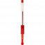 Ручка гелевая  прозрачный корпус  резиновый упор Attomex 0,5мм красная арт.5051308 - 