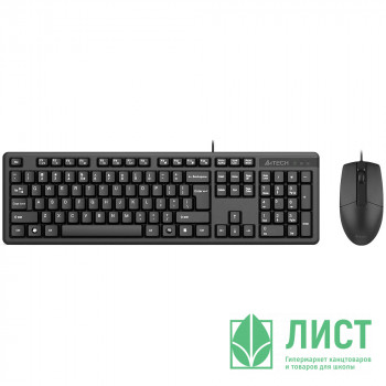 Клавиатура+мышь провод. набор A4Tech KK-3330, USB, черный Клавиатура+мышь провод. набор A4Tech KK-3330, USB, черный