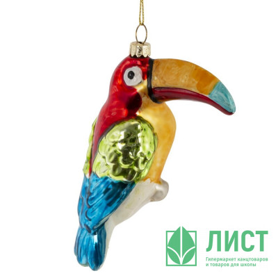 Фигурка на ёлку стекло (серия Коллекция) 12,5см &quot;Птица Тукан&quot; арт.822464 Фигурка на ёлку стекло (серия Коллекция) 12,5см "Птица Тукан" арт.822464