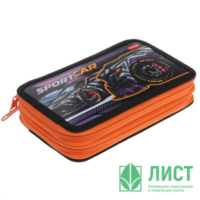 Пенал 2 отделения (Hatber) Sport car  190х110мм глянцевая ламинация арт.NPn_47109 Пенал 2 отделения (Hatber) Sport car  190х110мм глянцевая ламинация арт.NPn_47109