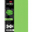 Тетрадь пластиковая обложка А5 клетка 96 листов на гребне (Hatber) DIAMOND NEON 4 цветных разделителя с линейкой зеленая арт.96Т5В1гр_02034 - 