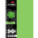 Тетрадь пластиковая обложка А5 клетка 96 листов на гребне (Hatber) DIAMOND NEON 4 цветных разделителя с линейкой зеленая арт.96Т5В1гр_02034