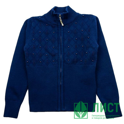 Кардиган для девочки (Malini) артикул 4094 цвет синий Кардиган для девочки (Malini) артикул 4094 цвет синий
