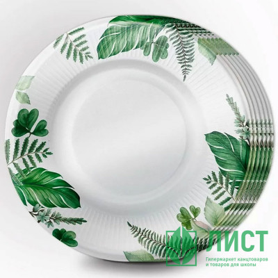 Тарелки бумажные 06шт/наб. D-18см Тропический шарм арт.3.0000868 Тарелки бумажные 06шт/наб. D-18см Тропический шарм арт.3.0000868