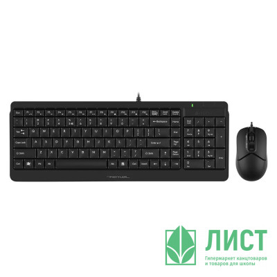Клавиатура+мышь провод. набор A-4Tech Fstyler F1512, USB, черный Клавиатура+мышь провод. набор A-4Tech Fstyler F1512, USB, черный