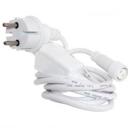 Шнур с адаптером и вилкой д/уличной гирлянды D-0,5см L150W3 H2см арт.703312