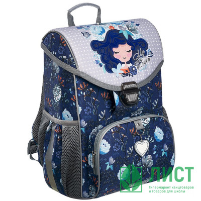 Ранец для девочек школьный ErichKrause ErgoLine Синие кудри синий 25x37x14 см арт.52587 Ранец для девочек школьный ErichKrause ErgoLine Синие кудри синий 25x37x14 см арт.52587