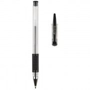 Ручка гелевая прозрачныйкорпус резиновый упор. Attomex 0,5мм черная арт.5051307 (Ст.12/144)
