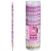 Карандаш чернографитный Феникс с ластиком Тортики HB трехгранный корпус арт.70089 (Ст.36)