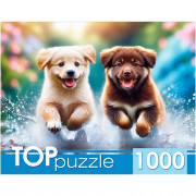 Пазл 1000 элементов TOPpuzzle Бегущие щенки РК арт.ХТП1000-8737