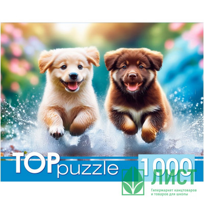 Пазл 1000 элементов TOPpuzzle Бегущие щенки РК арт.ХТП1000-8737 Пазл 1000 элементов TOPpuzzle Бегущие щенки РК арт.ХТП1000-8737