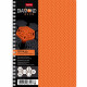 Тетрадь пластиковая обложка А5 клетка 96 листов на гребне (Hatber) DIAMOND NEON 4 цветных разделителя с линейкой оранжевая арт.96Т5В1гр_02035