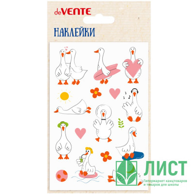 Наклейки А6 (deVENTE) объемные мягкие многоразовые Duck love 10х15 см арт.8002467 Наклейки А6 (deVENTE) объемные мягкие многоразовые Duck love 10х15 см арт.8002467
