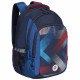 Рюкзак для мальчиков (Grizzly) арт.RB-352-2/2 синий-красный 27х40х20 см